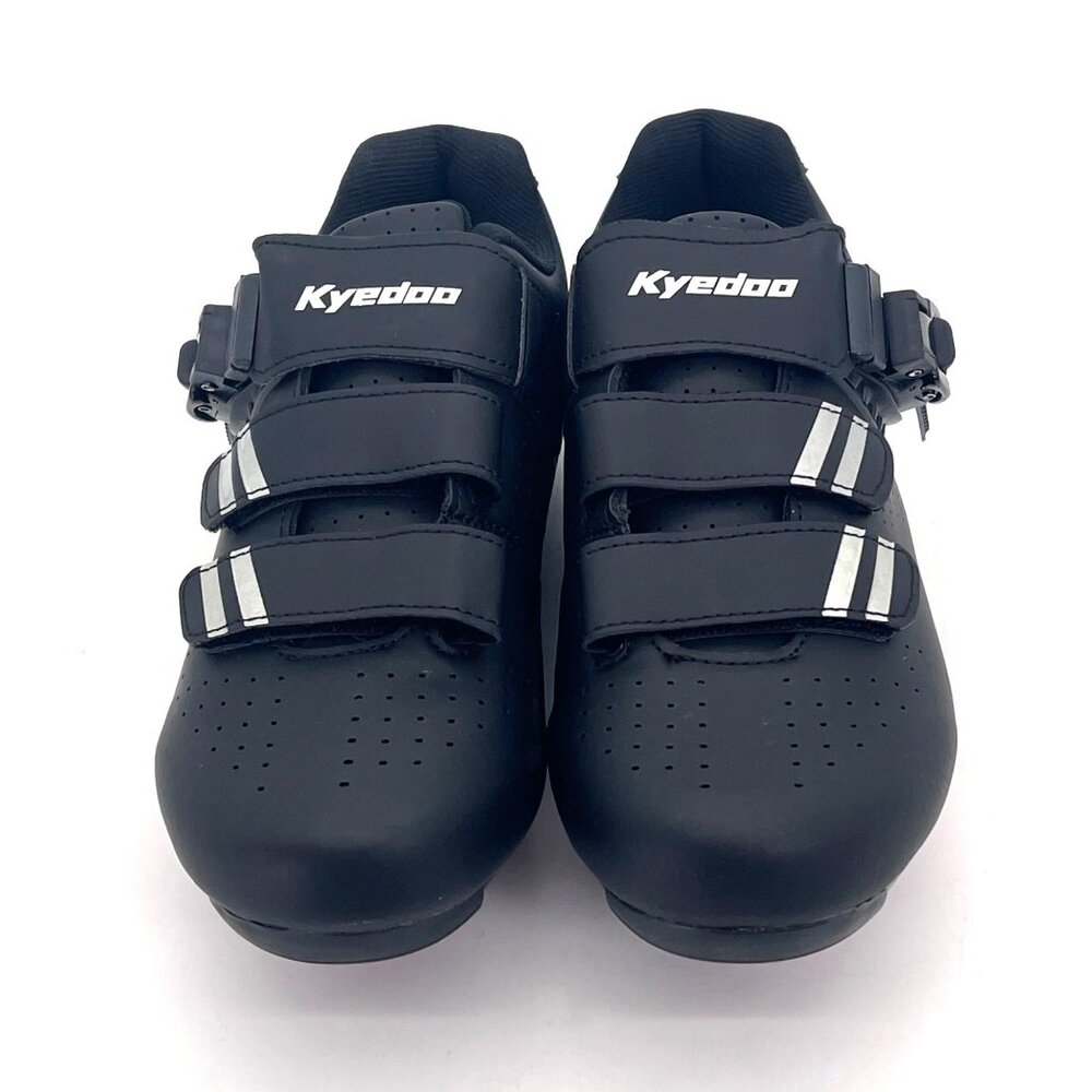 Kyeodo Cycling Shoes Mens 7 Womens 8.5 Black Delta Pedals Pelaton Compatible New - Picture 2 of 16